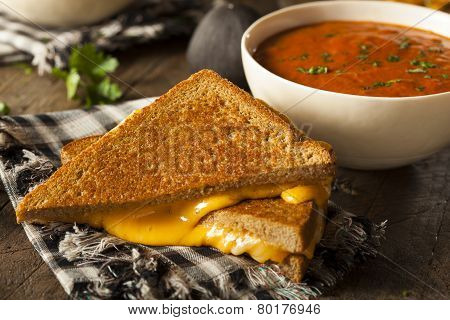 Homemade Grilled Cheese With Tomato Soup