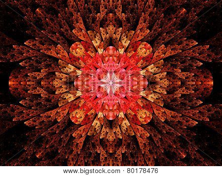 Fiery Stained Glass Fractal