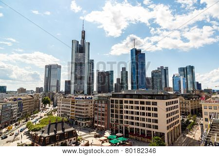 Financial District In Frankfurt