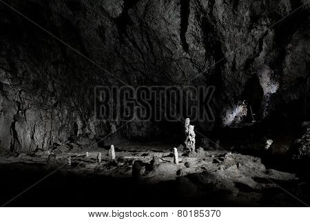 Cave stalactites and formations
