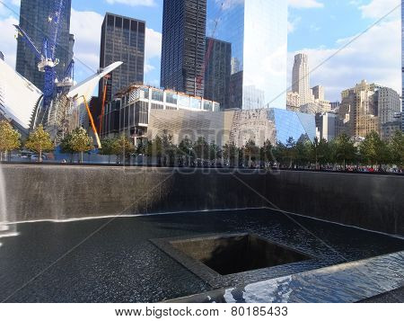 9/11 memorial site at the World Trade Center Ground Zero