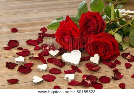 roses as a gift and surprise to a feast. photo icon for birthday, mother's day, love, valentine's day