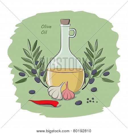Olive Oil On The Vegetables