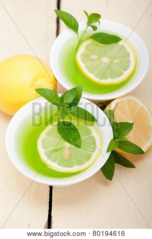 Mint Infusion Tea Tisane With Lemon