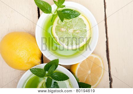Mint Infusion Tea Tisane With Lemon