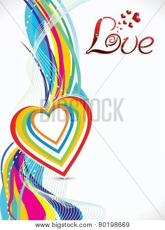 Abstract Colorful Love Wave Background