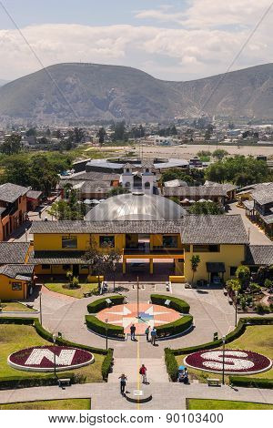 Mitad Del Mundo Village Is The Village Where The Equator Line Crosses, South America
