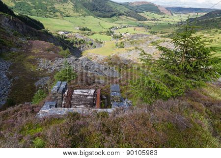Cwm Penmachno, With Slate Quarry, Incline Drum House