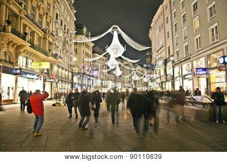 Famous Graben Street By Night