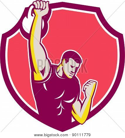 Kettlebell One-arm High Pull Retro