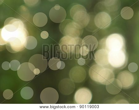 Abstract blurred green bokeh