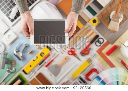 Home Renovation And Diy App On Mobile Device