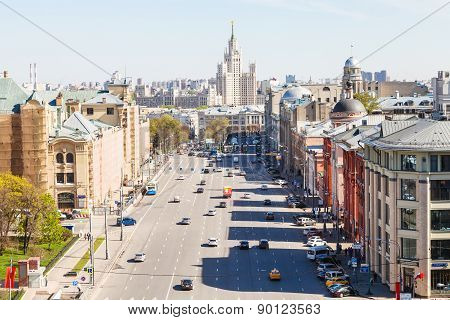 Above View Of Lubyanka Square In Moscow