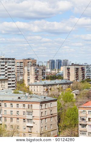 City Residential District In Sunny Day