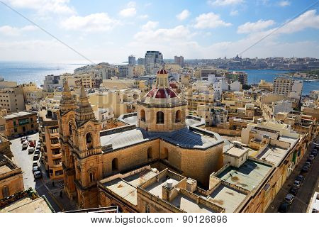 The View On Sliema And Valleta, Malta