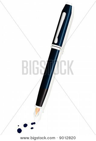 Ilustración del vector de la pluma.