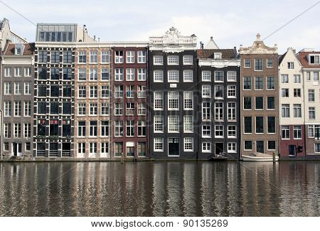 View At The Rokin Canal In Amsterdam Netherlands