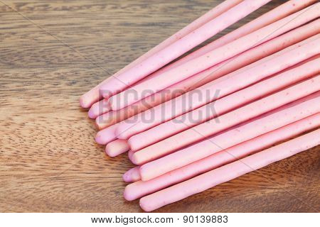 biscuit stick strawberry