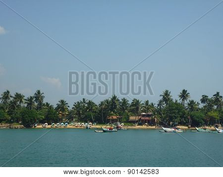 view of the coast with boats
