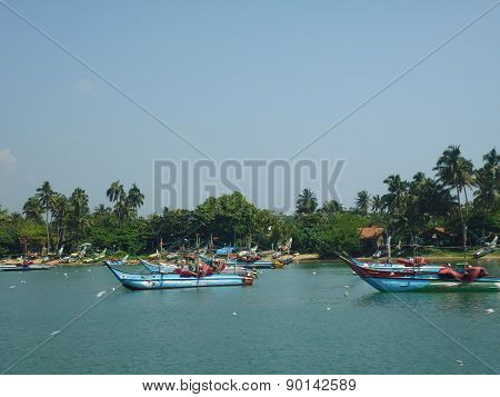 boats near the shore
