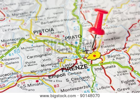 Florence On A Map