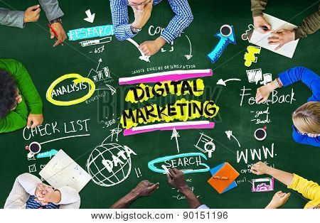 Digital Marketing Branding Strategy Online Media Concept