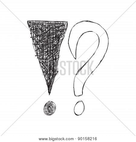 queston mark and exclamation