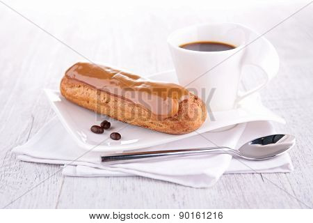 coffee cup and choux pastry