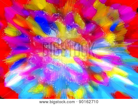 An Explosion Of Color_color Abstract Composition With A Weak Blurriness.