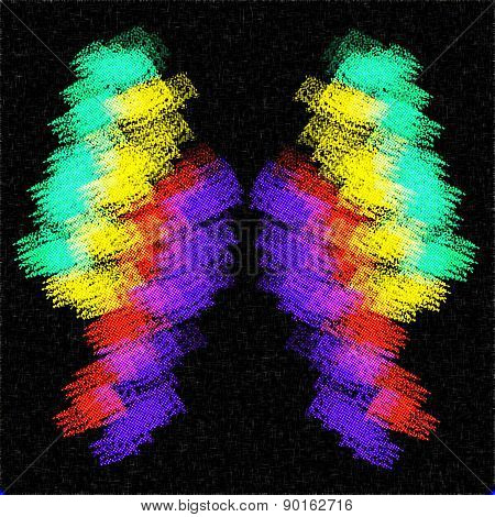 Abstract Double Portrait_color Abstract Composition With A Weak Blurriness.