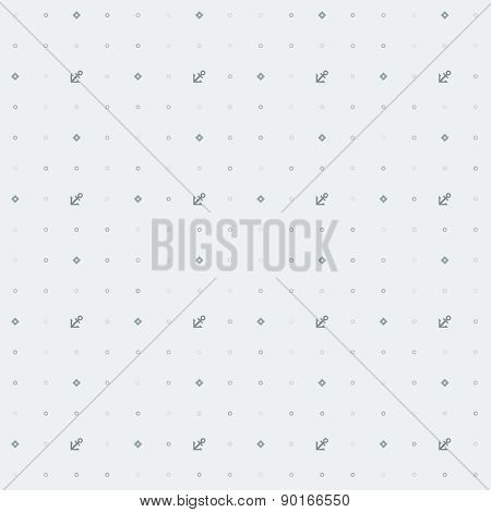 Vector seamless nautical bright pattern with dots and anchors