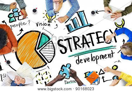 Strategy Development Goal Marketing Vision Planning Business Concept