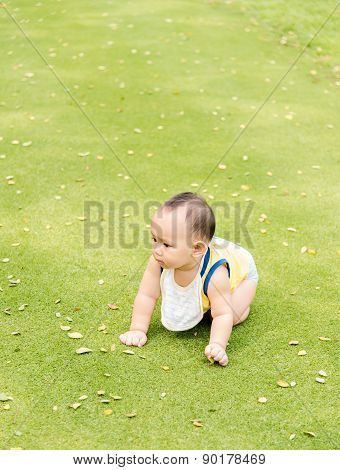Baby crawling