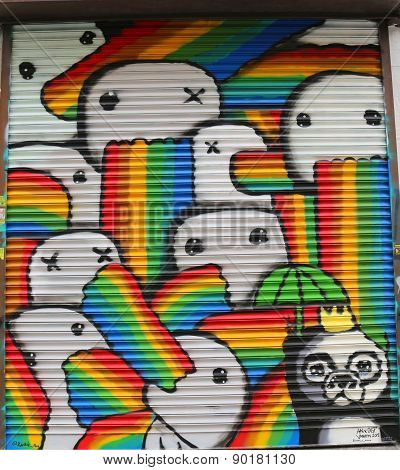 Mural art at East Williamsburg in Brooklyn.