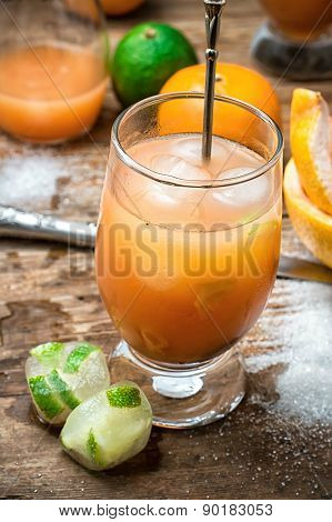 Glasses Fresh Orange Juice