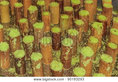 Putu Bambu Steamed In Pipes