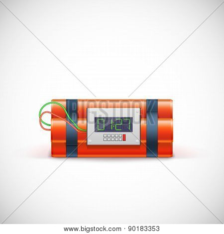 Bomb with clock.