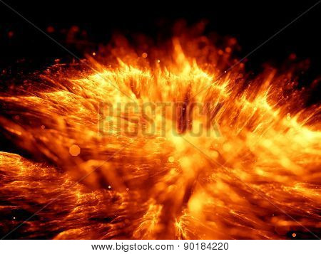 Glowing Firestorm In Space