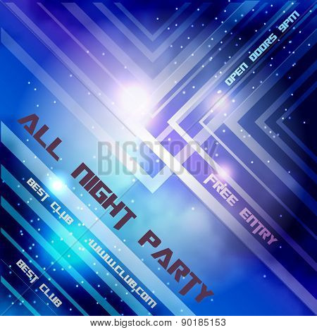 Abstract background with night sky and lights