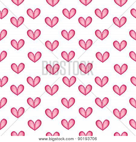 Seamless pattern with hearts