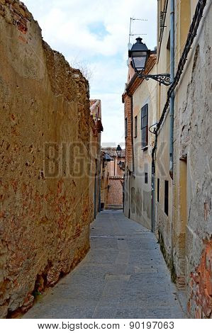 Spain Segovia Narrow Street