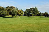 Herbst auf einem Golfplatz
