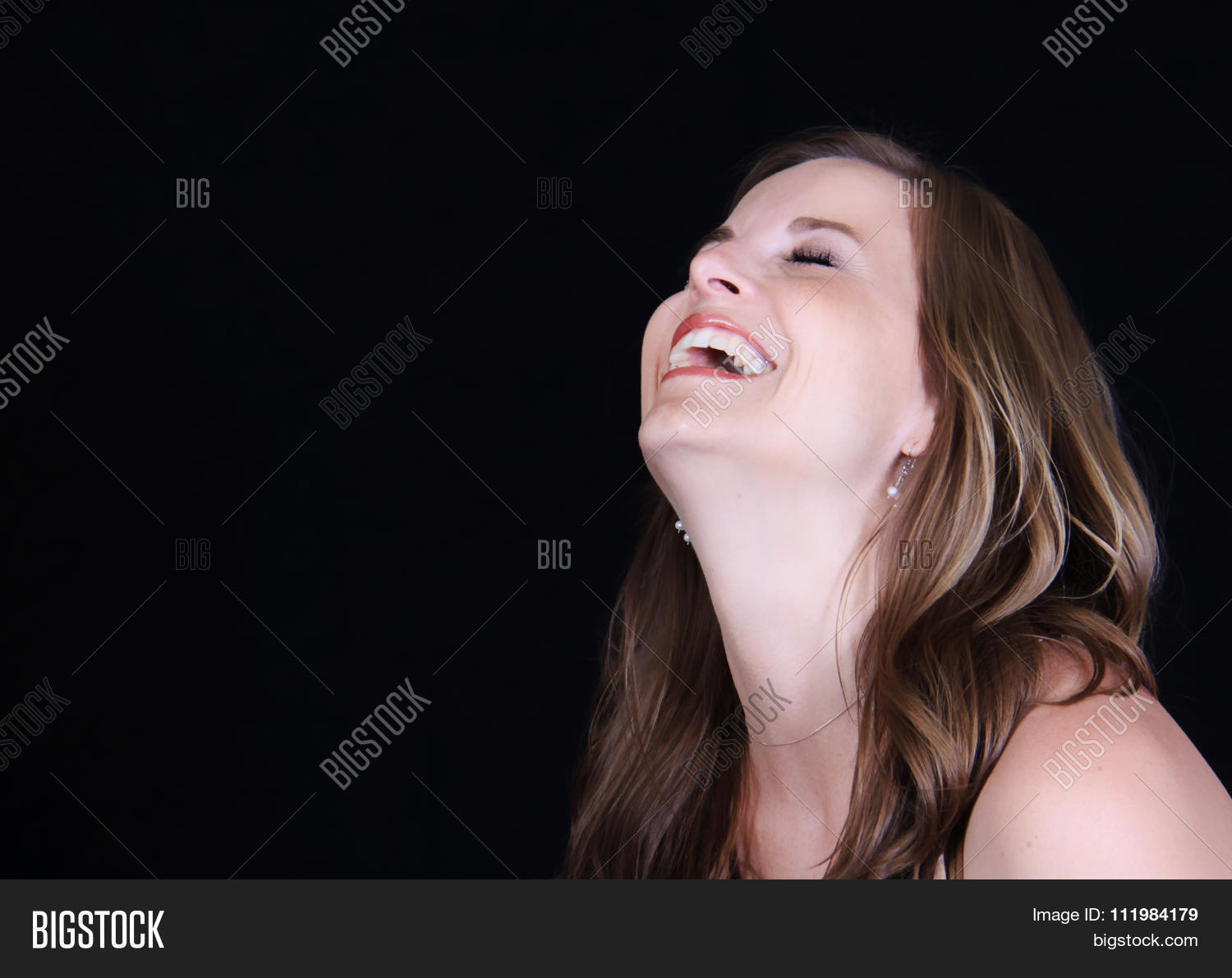 Pretty Blonde Woman Head Thrown Image & Photo Bigstock