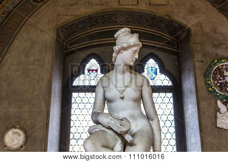 Statues In The Bargello, Florence, Italy
