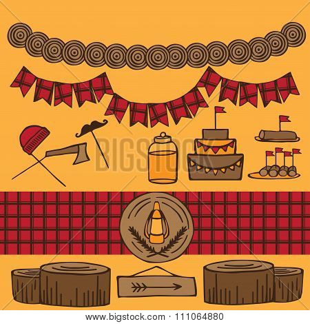 Rustic Woodsy Outdoor Lumberjack Party Ideas