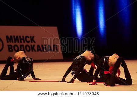 Minsk, Belarus December 05: Unidentified Gymnast From ' Usit' Participate With 'damn Cho