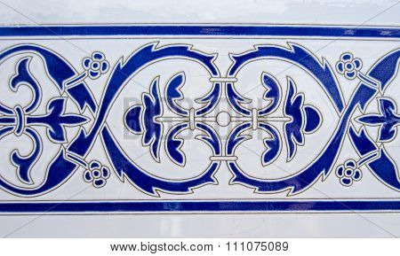 Elaborate mosiac wall tile in Spain