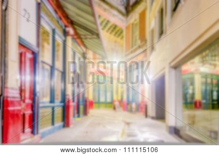 Defocused Background Of Leadenhall Market In London