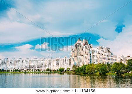 Downtown Nyamiha, Nemiga in Minsk, Belarus