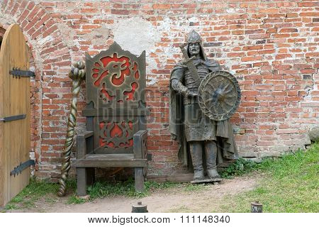 Metal Figure Of Ancient Druzhinnik